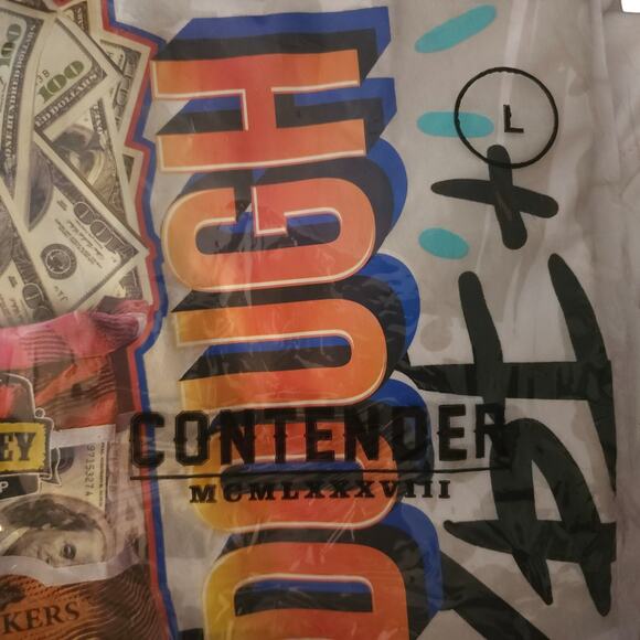 Contender Mens T-Shirt Get That Dough Art Match Jordan Nike Foamposite NWT - Picture 7 of 8